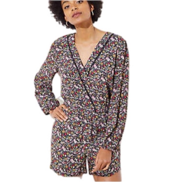 LOFT Floral Romper - Picture 2 of 5